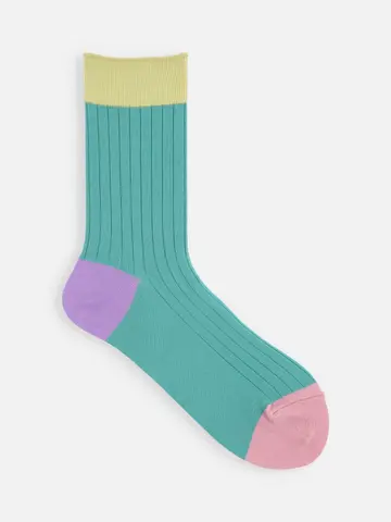 薄手3面切替ショートソックス