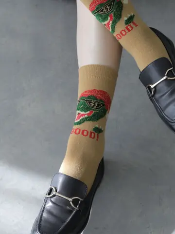 アグリーソックスダイナソーショートソックス