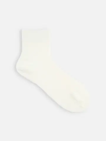 【最上級リネン】1×1リブショートソックス