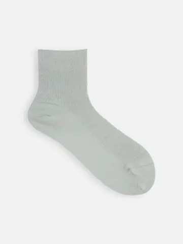 【最上級リネン】1×1リブショートソックス