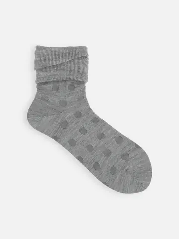 梳毛リンクスドットショートソックス