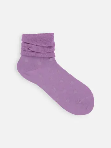 梳毛リンクスドットショートソックス