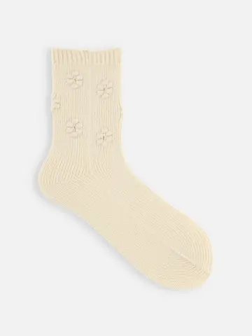 ポップコーンフラワーショートソックス