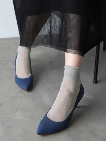 シアーグリッターラメショートソックス