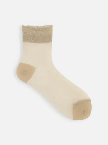 シアーグリッターラメショートソックス