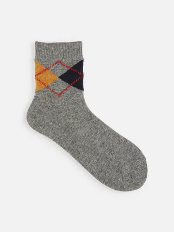 ウールアーガイルショートソックス