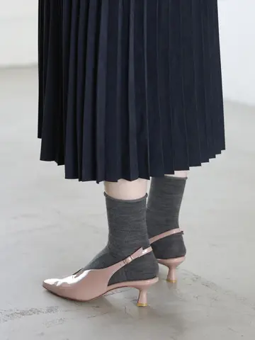 ハイゲージ梳毛ロールショートソックス