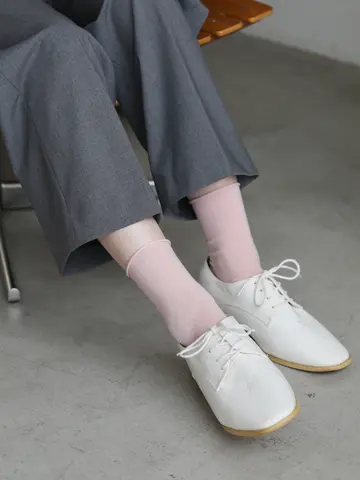 ハイゲージ梳毛ロールショートソックス