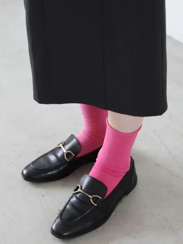 ハイゲージ梳毛ロールショートソックス