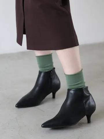 ハイゲージ梳毛ロールショートソックス