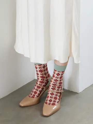 シースルーオーナメントショートソックス