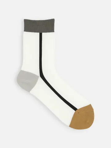 カラーブロックショートソックス