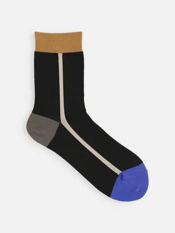 カラーブロックショートソックス