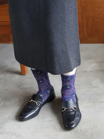 毛混カメリアフロートショートソックス