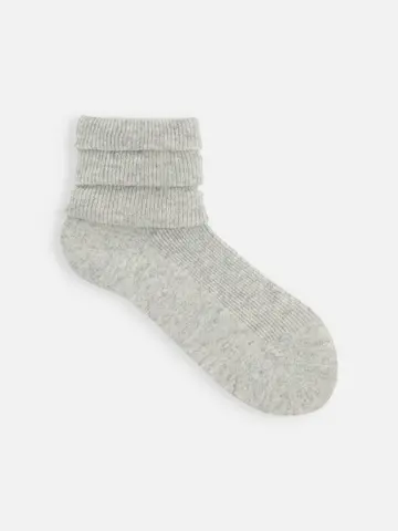 紡毛アンゴラ混フワフワショートソックス