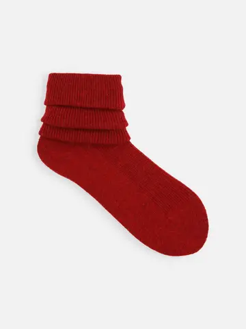 紡毛アンゴラ混フワフワショートソックス