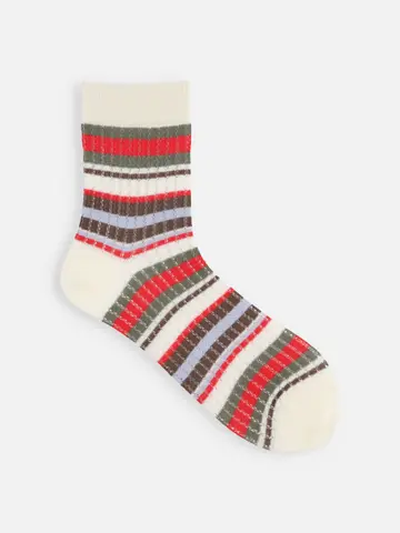 メッシュマルチボーダーショートソックス