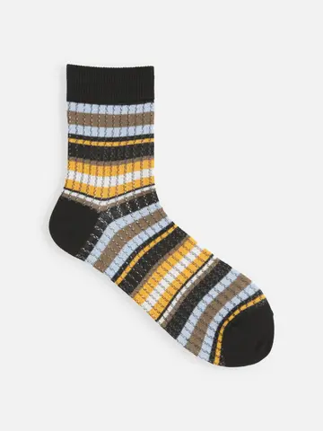 メッシュマルチボーダーショートソックス