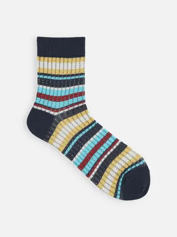 メッシュマルチボーダーショートソックス