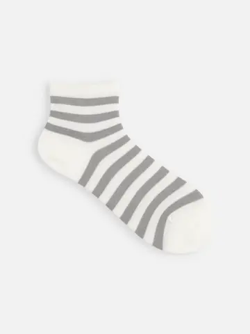 撥水ボーダーショートソックス