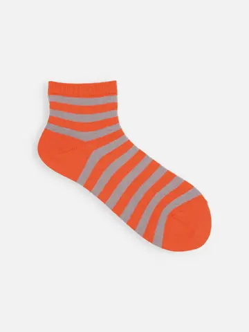 撥水ボーダーショートソックス