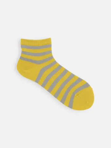 撥水ボーダーショートソックス