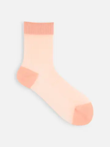 シアーリブショートソックス