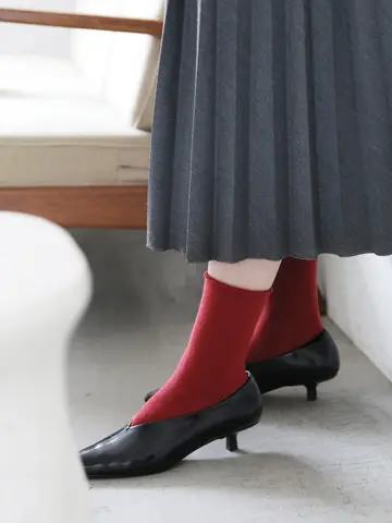 紡毛ロールショートソックス