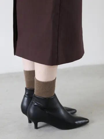 紡毛ベタショートソックス