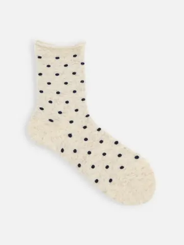 紡毛ドットショートソックス