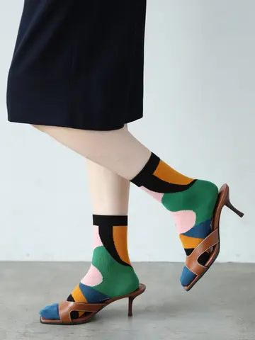 【PAPIER TIGREコラボ】KAMOショートソックス