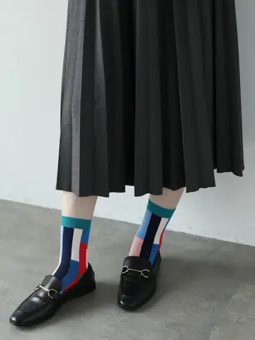 【PAPIER TIGREコラボ】COLONNESショートソックス