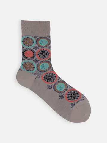 スカーフ柄ショートソックス