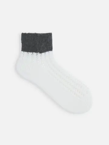 横編みショートソックス