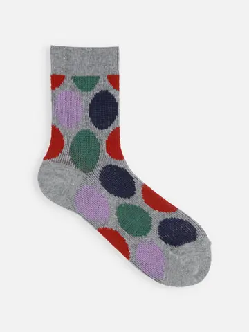 ジャカードドットショートソックス