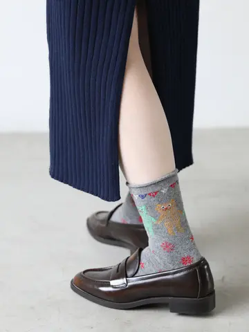 HAPPY HOLIDAYSロールショートソックス