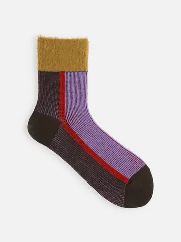 ミンクモール前後切替ショートソックス