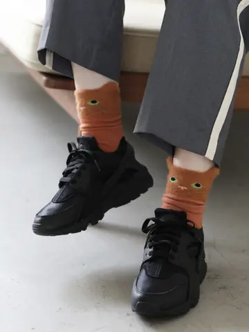 ミンクモール猫ショートソックス