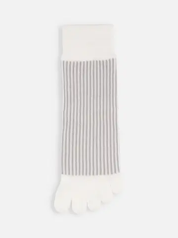 五本指ストライプショートソックス