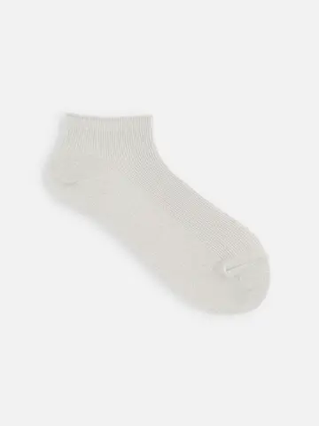 シャイニーラメ1×1リブショートソックス