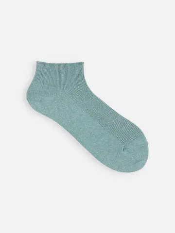 シャイニーラメ1×1リブショートソックス