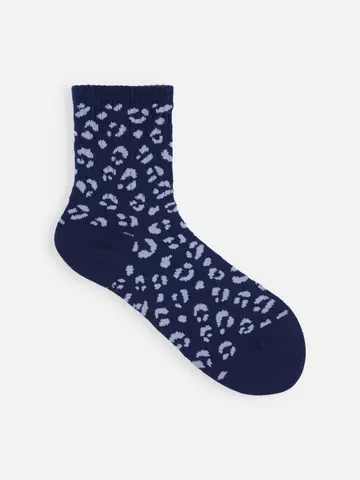 撥水アメリブヒョウ柄ショートソックス