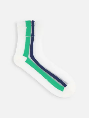 シアーサイド2本ラインショートソックス