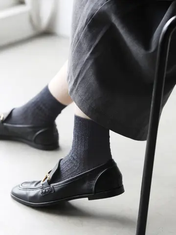 和紙リブメッシュショートソックス