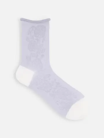 フロートサイドパネルレースショートソックス