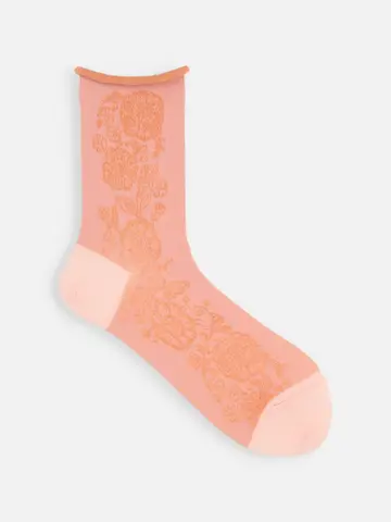 フロートサイドパネルレースショートソックス