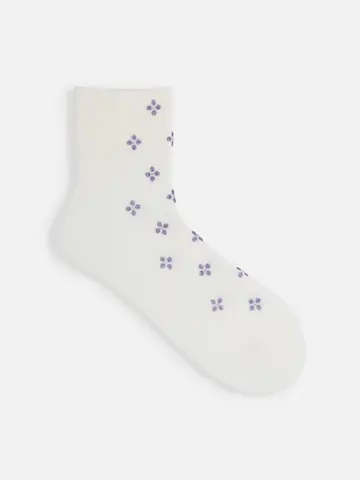 ビーズプリントソフトナイロンショートソックス