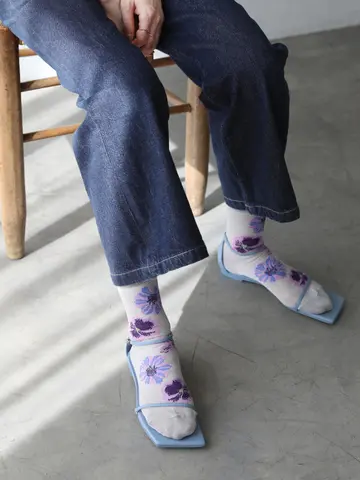 シアーグリッターラメブルームショートソックス