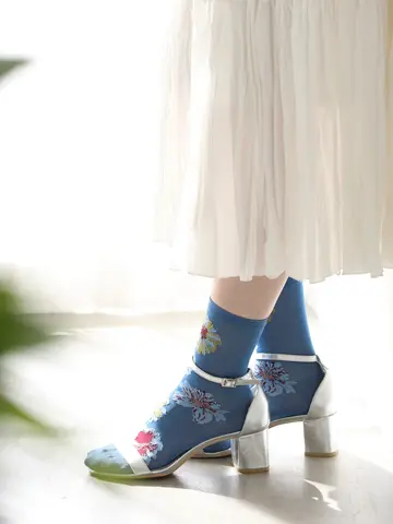 シアーグリッターラメブルームショートソックス