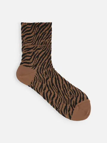 ゼブラ柄ショートソックス